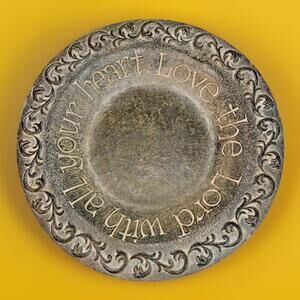Decorative Large Bowl with Religious saying -Looks great with Decorative Balls